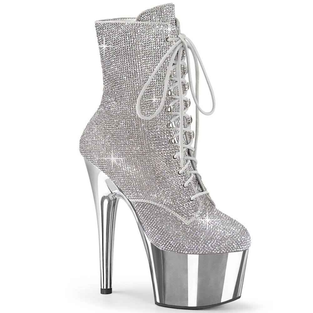 Pleaser - ADORE1020CHRS Bottes de plateforme - Couleur argent Product image